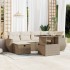 Set sofás de jardín 7 piezas y cojines ratán sintético