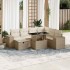 Set de sofás de jardín y cojines 8 piezas ratán sintético