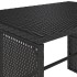 Set comedor de jardín 3 pzas con cojines ratán sintético