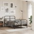 Estructura cama sin colchón con estribo metal negro 120x200