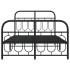 Estructura cama sin colchón con estribo metal negro 120x200
