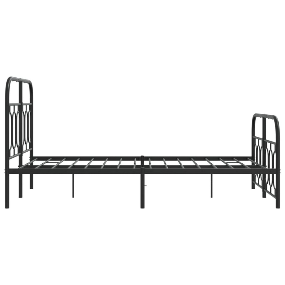 Estructura cama sin colchón con estribo metal negro 120x200