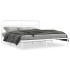 Estructura cama sin colchón con cabecero metal blanco