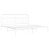 Estructura cama sin colchón con cabecero metal blanco