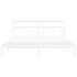 Estructura cama sin colchón con cabecero metal blanco