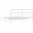 Estructura cama sin colchón con cabecero metal blanco