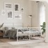Estructura cama sin colchón con estribo metal blanco 140x190