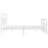 Estructura cama sin colchón con estribo metal blanco 140x190