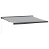 Toldo retráctil aluminio y tela gris antracita y blanco 4x3