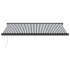 Toldo retráctil aluminio y tela gris antracita y blanco 4x3