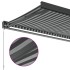Toldo retráctil aluminio y tela gris antracita y blanco 4x3