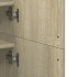 Mueble zapatero madera contrachapada color roble 80x39x178