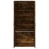 Mueble zapatero madera de ingeniería roble ahumado 80x39x178