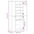 Mueble zapatero madera de ingeniería roble ahumado 80x39x178