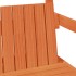 Set de cama y banco con techo madera de pino marrón 100x200