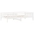 Set de cama y banco con techo madera de pino blanco 80x200