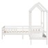 Set de cama y banco con techo madera de pino blanco 80x200