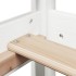 Set de cama y banco con techo madera de pino blanco 80x200