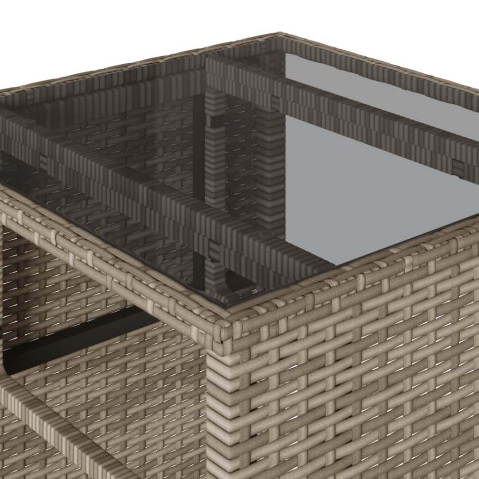 Sillas y mesita de jardín 3 piezas ratán sintético cojín