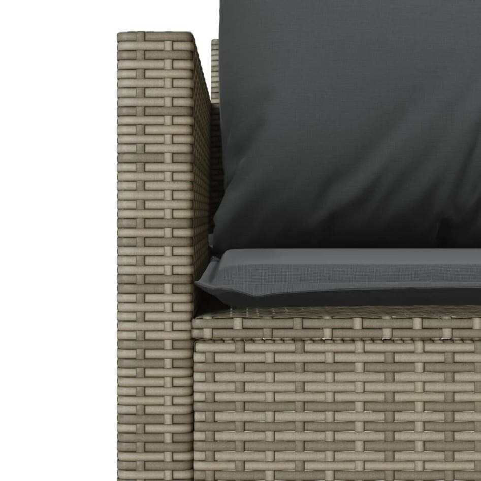 Sillas y mesita de jardín con cojines 3 piezas ratán PE