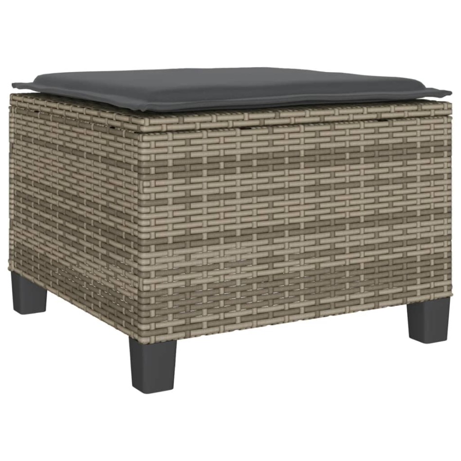 Sillas y mesita de jardín con cojines 3 piezas ratán PE