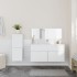 Juego de muebles de baño 3 pzas madera contrachapada