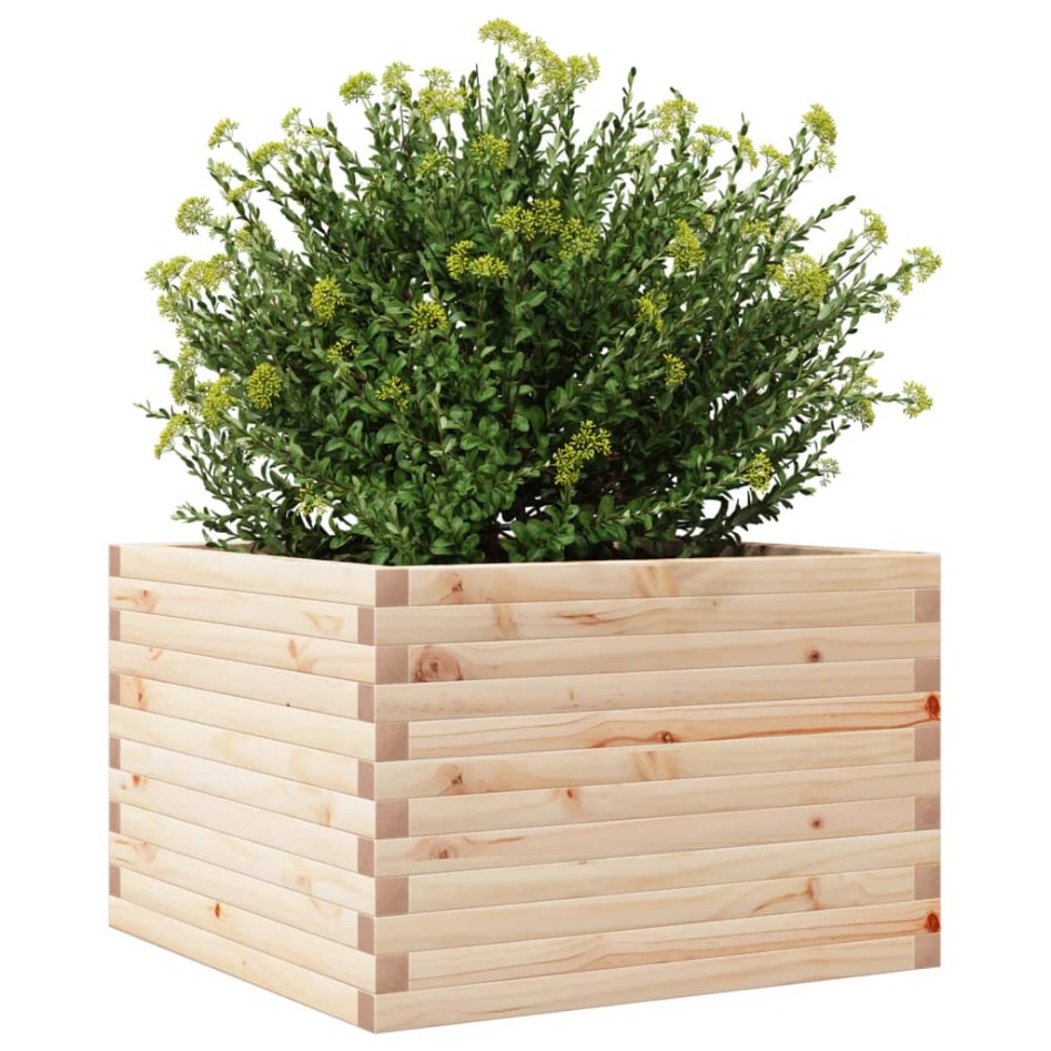 Jardinera de madera maciza de pino 70x70x45,5