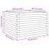 Jardinera de madera maciza de pino 70x70x45,5