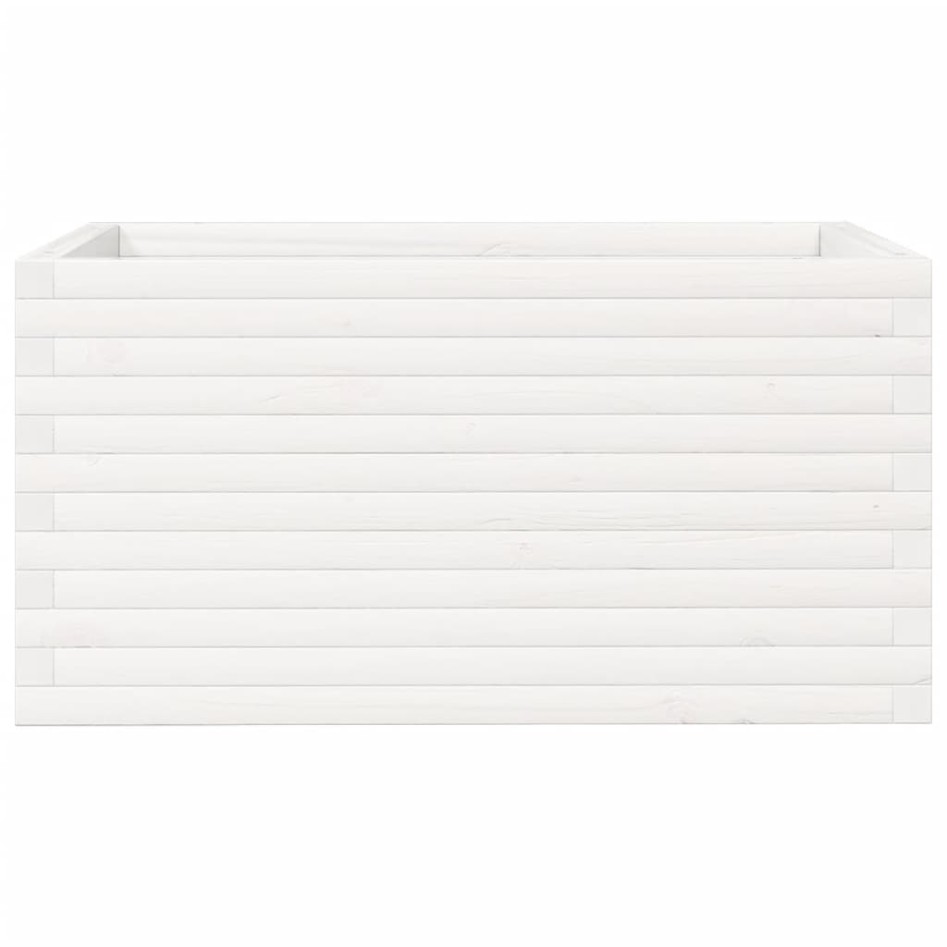 Jardinera de madera maciza de pino blanco 90x60x45,5