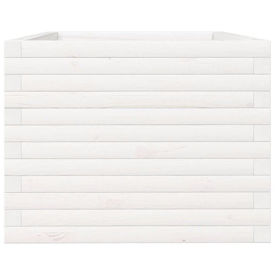 Jardinera de madera maciza de pino blanco 90x60x45,5
