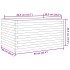 Jardinera de madera maciza de pino blanco 90x60x45,5