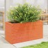 Jardinera de madera maciza de pino marrón cera 90x40x45,5