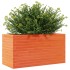 Jardinera de madera maciza de pino marrón cera 90x40x45,5