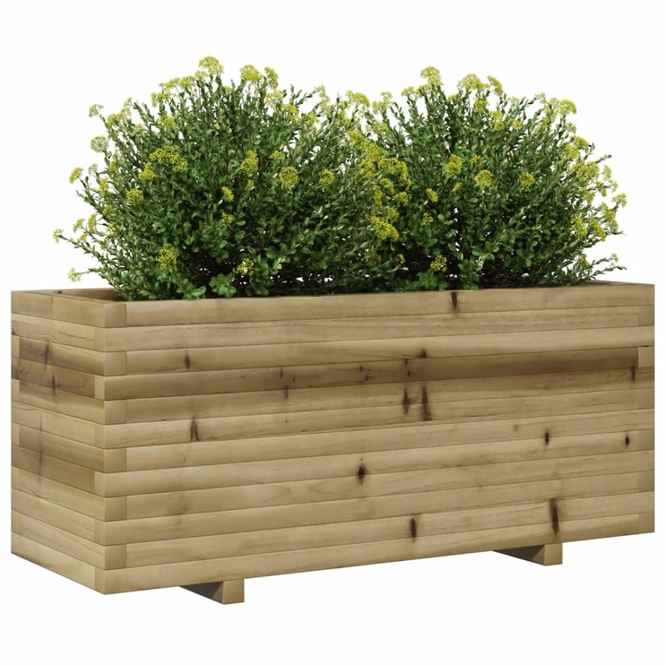 Jardinera madera de pino impregnada 110x40x49,5