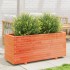 Jardinera madera maciza de pino marrón cera 110x40x49,5