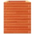 Jardinera madera maciza de pino marrón cera 110x40x49,5