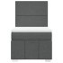 Cama box spring con colchón tela gris oscuro 90x200