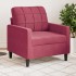 Sillón de terciopelo rojo tinto 60