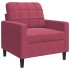 Sillón de terciopelo rojo tinto 60