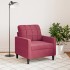 Sillón de terciopelo rojo tinto 60