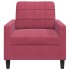 Sillón de terciopelo rojo tinto 60
