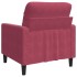 Sillón de terciopelo rojo tinto 60