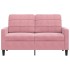 Sofá de 2 plazas terciopelo rosa 120