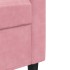 Sofá de 2 plazas terciopelo rosa 120