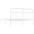 Estructura de cama con cabecero metal blanca 160x200