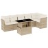 Set sofás de jardín 7 piezas y cojines ratán sintético