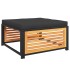 Taburete de jardín con cojín madera acacia 68x68x30