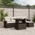 Set sofás de jardín 6 piezas y cojines ratán sintético