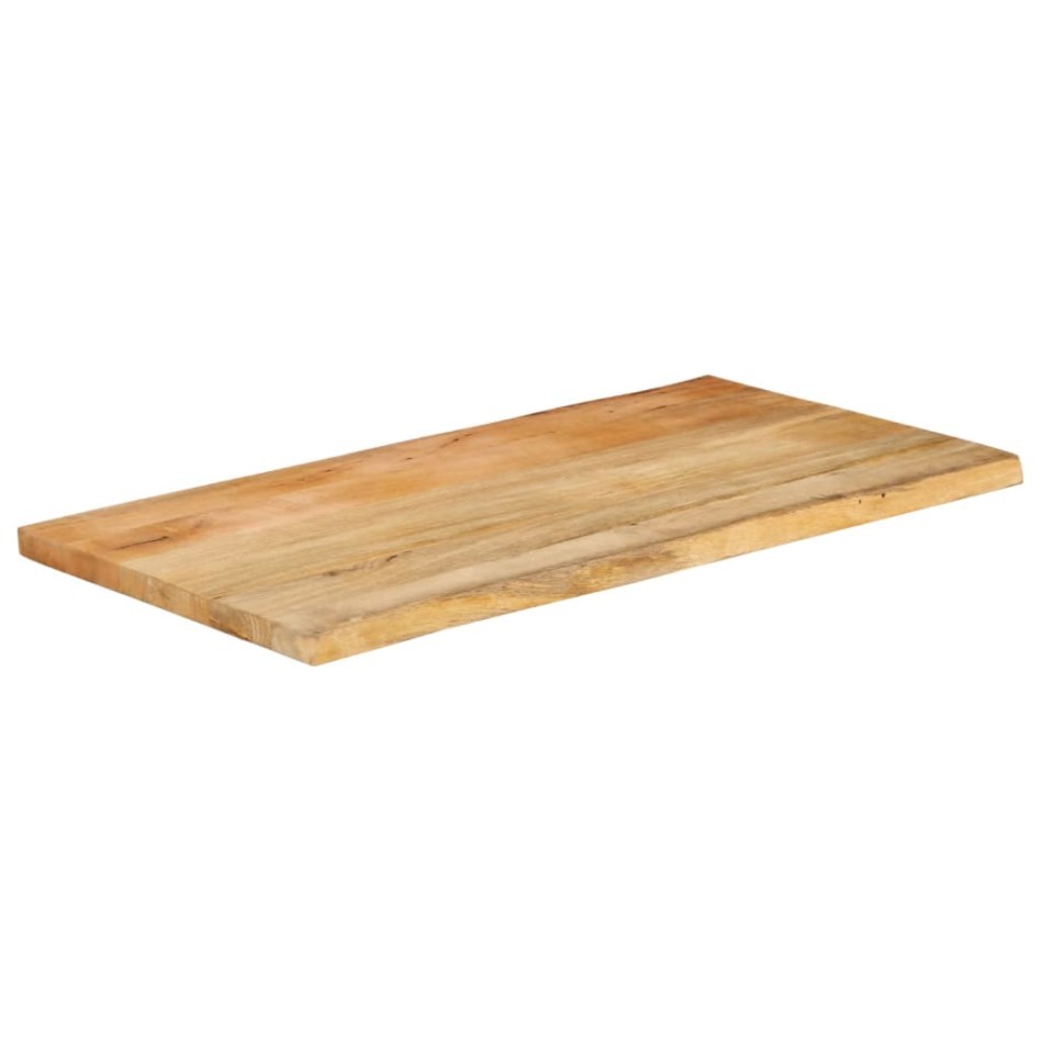 Tablero de mesa borde natural madera maciza mango 120x60x2,5