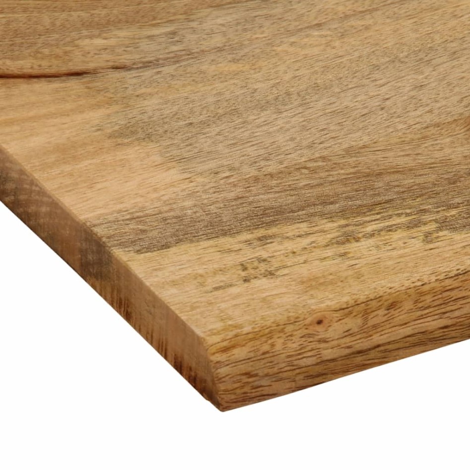 Tablero de mesa borde natural madera maciza mango 100x80x3,8